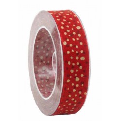 ---NASTRO ROSSO POIS ORO mm25x20mt [2705480-00.jpg]