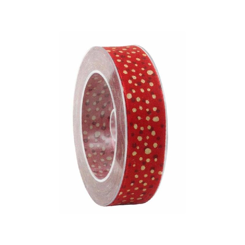 ---NASTRO ROSSO POIS ORO mm25x20mt [2705480-00.jpg]