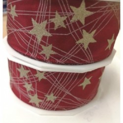 ---NASTRO STARS 40x20mt BORDO' STELLE OR [2707349-00.jpg]