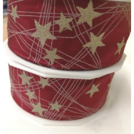---NASTRO STARS 40x20mt BORDO' STELLE OR [2707349-00.jpg]