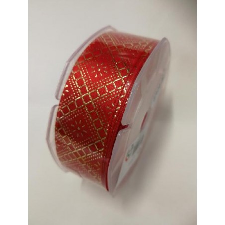 DOPPIORASO 25x10mt ROSSO/ORO ROMBI [2712082-00.jpg]