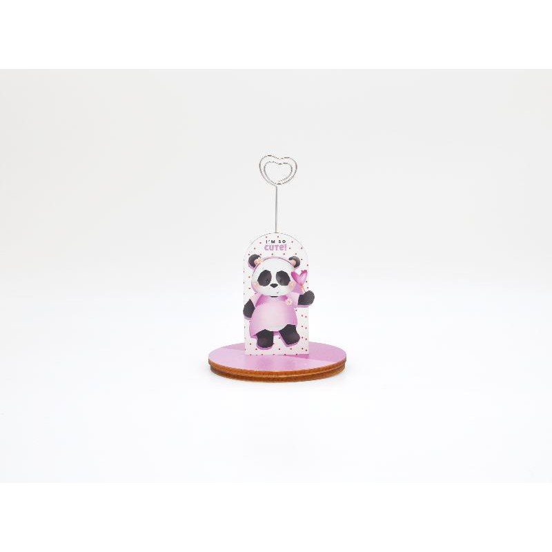 SEGNAPOSTO LEGNO PANDA ROSA ANIMALS [0171002-00.jpg]