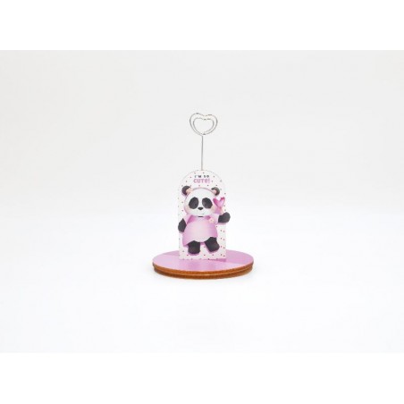 SEGNAPOSTO LEGNO PANDA ROSA ANIMALS [0171002-00.jpg]