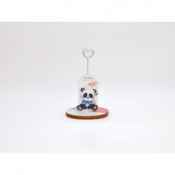 SEGNAPOSTO LEGNO PANDA AZZURRO ANIMALS [0171003-00.jpg]