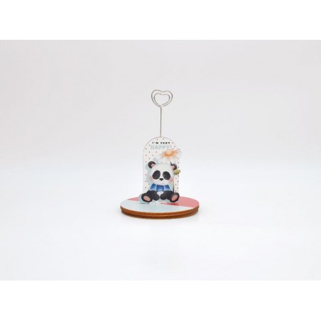 SEGNAPOSTO LEGNO PANDA AZZURRO ANIMALS [0171003-00.jpg]