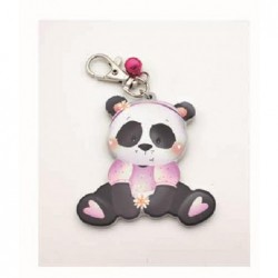 PORTACHIAVI LEGNO PANDA ROSA ANIMALS [0171006-00.jpg]