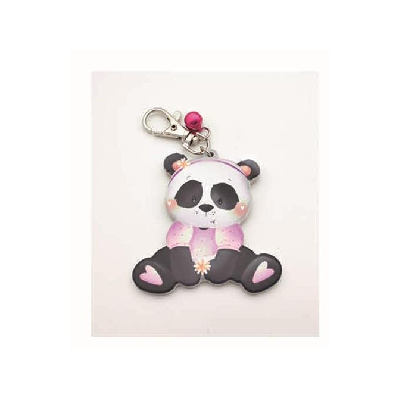 PORTACHIAVI LEGNO PANDA ROSA ANIMALS [0171006-00.jpg]
