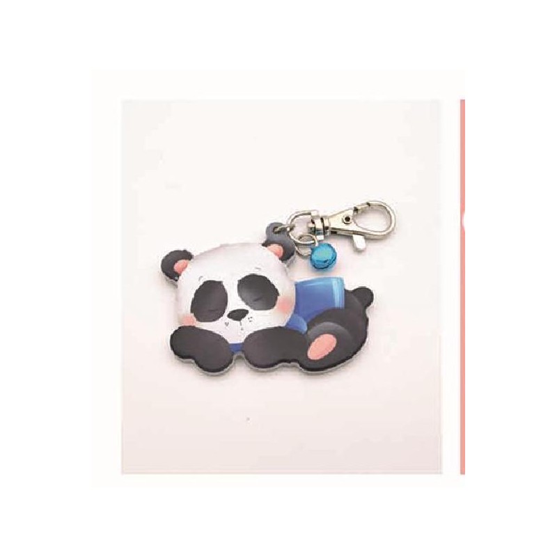 PORTACHIAVI LEGNO PANDA AZZURRO ANIMALS [0171007-00.jpg]
