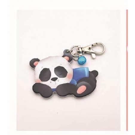 PORTACHIAVI LEGNO PANDA AZZURRO ANIMALS [0171007-00.jpg]