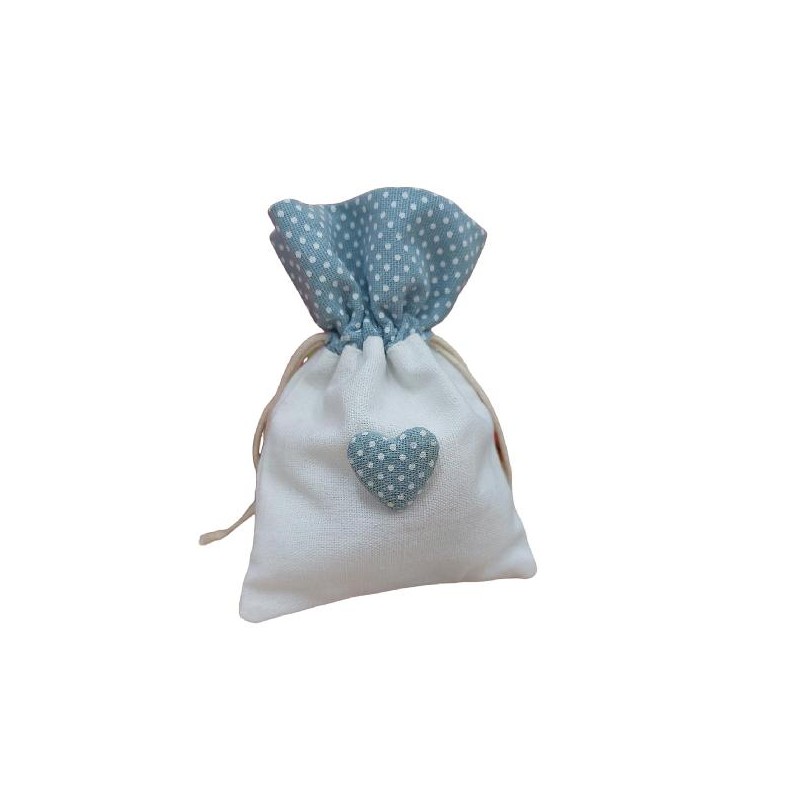 10 SACCHETTI CUORE POIS 10x14-TURCHESE [0141215-00.jpg]