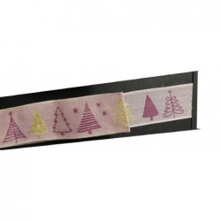 -NASTRO COTONE ROSA ALBERI ORO 25x20mt [2730100-00.jpg]