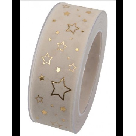 NASTRO VELLUTO AVO STELLE ORO 40x20mt [2730110-00.jpg]