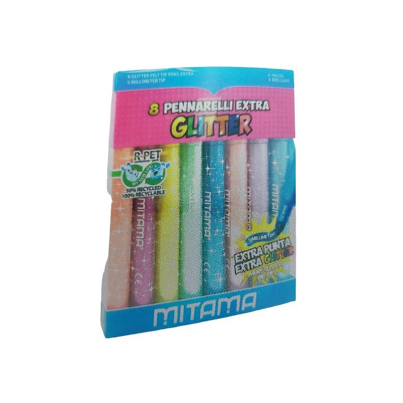 PENNARELLI JUMBO GLITTER 8pz MITAMA [1101049-00.jpg]