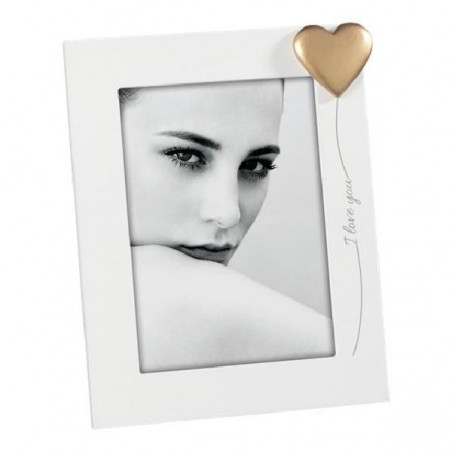 ---CORNICE LEGNO BIANCO 13x18 CUORE ORO [0125019-00.jpg]