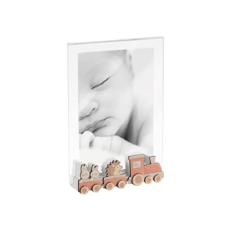 CORNICE LEGNO 13x18 TRENO ARANCIONE [0125048-00.jpg]
