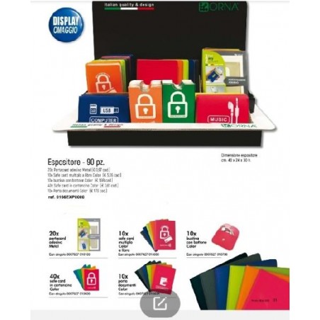 PORTATESSERE PVC DISPLAY 90pz Ass.ARDA PORTATESSERE 1,155-SAFECARD Multi 3,641 BUSTINA BOTTONE 2,357-SAFECARD Sing.0,73 PORTADOCUMENTI 2,068 [3060104-00.jpg]