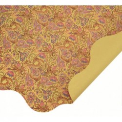 CARTA DIAMETRO 100 PAISLEY GIALLA 10pz [2629511-00.jpg]