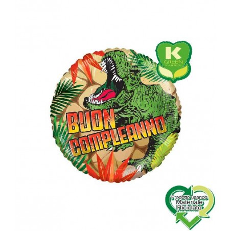 FOIL TONDO 46cm BUON COMPLEANNO T-REX [8413064-00.jpg]