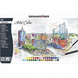 PASTELLI FABER CASTELL 36pz X ARTISTI ACQUERELLABILI IN SCATOLA METALLO [8070537-00.jpg]