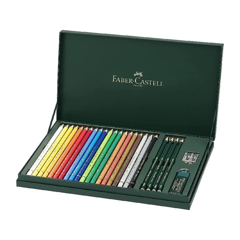 SET REGALO FABER CASTELL 20 POLYCHROMOS + 4 MATITE,1 TEMPERINO E 1 GOMMA [8070538-00.jpg]
