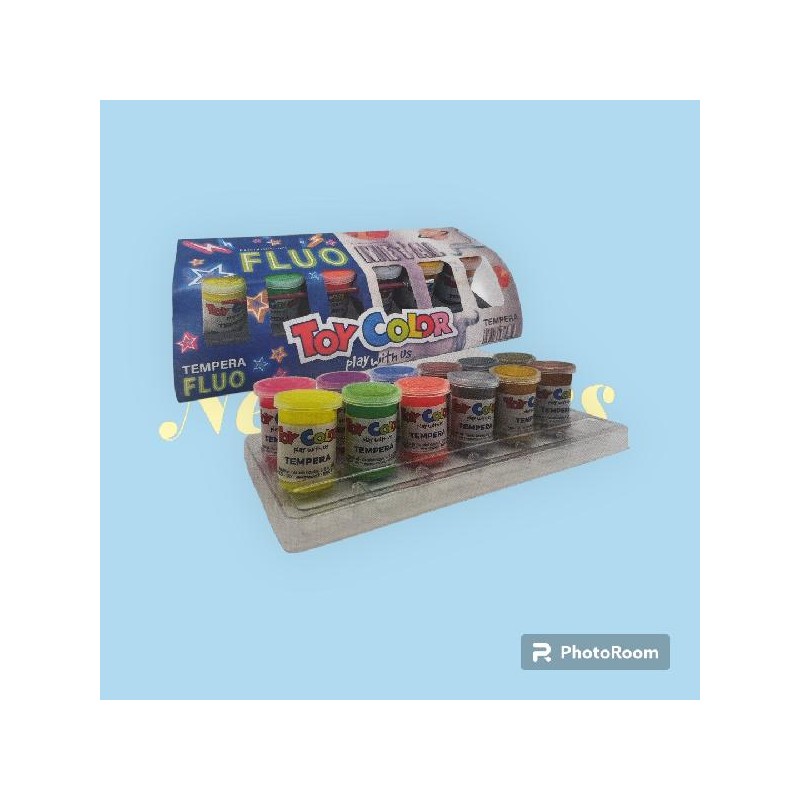 TEMPERA PRONTA 25ml 12pz 6fluo+6metal [8100105-00.jpg]