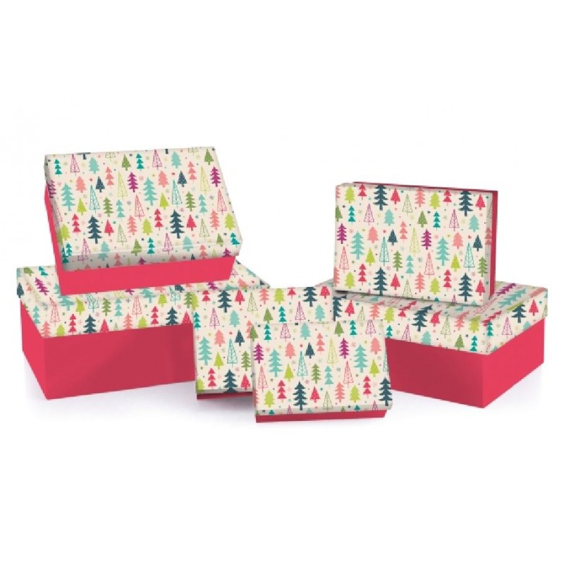 SET 6 SCATOLE RETTANGOLARI ALBERI SEVEN 12x18x7 Euro 2,90-14x20x8 Euro 3,40 16x23x9 Euro 3,95-16x26x11 Euro 4,50 23x31x13 Euro 5,40-27x36x14 Euro 5,80 [2223005-00.jpg]