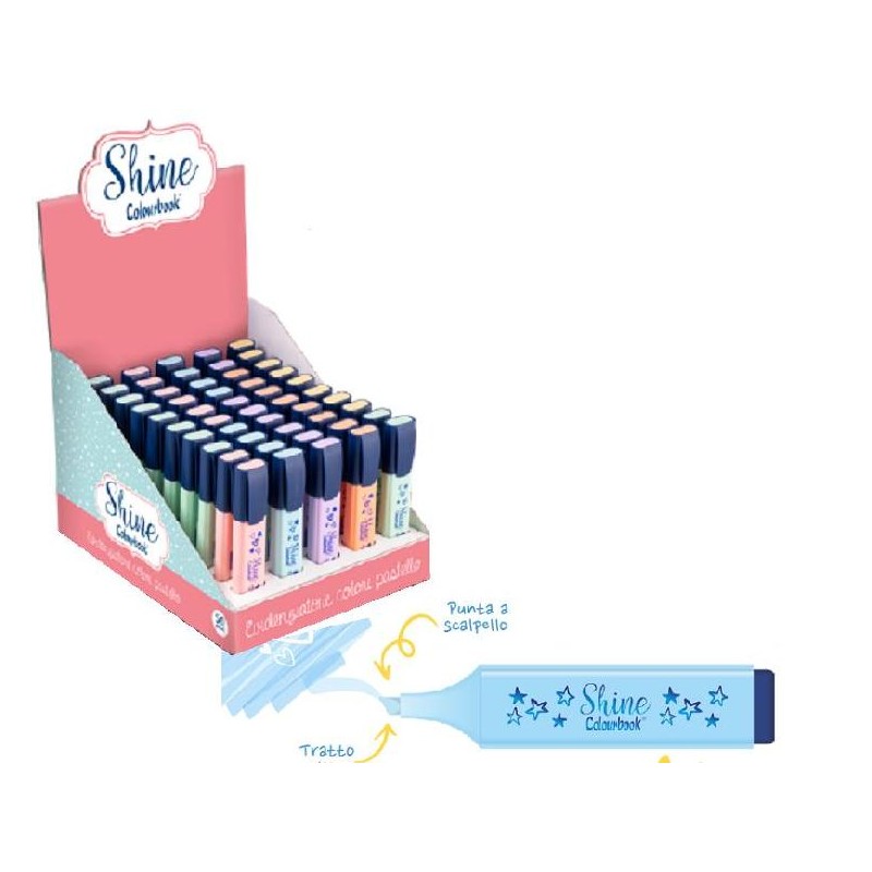 EVIDENZIATORE PASTEL SHINE 50pz ColBOOK [COL22075-00.jpg]
