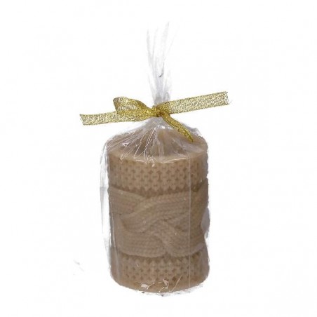 CANDELA PARAFFINA LANA BEIGE 10cm d75mm [0710253-00.jpg]