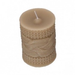 CANDELA PARAFFINA LANA BEIGE 10cm d75mm [0710253-10.jpg]