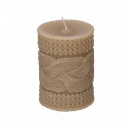 CANDELA PARAFFINA LANA BEIGE 10cm d75mm [0710253-20.jpg]