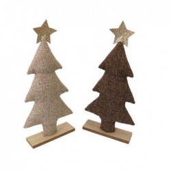 ALBERO TESSUTO BEIGE/MARRONE 42cm 2sogg [9010054-00.jpg]
