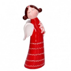 ANGELO CERAMICA ROSSO RIGHE BIANCO 25cm [9010144-00.jpg]