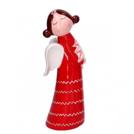 ANGELO CERAMICA ROSSO RIGHE BIANCO 25cm [9010144-00.jpg]