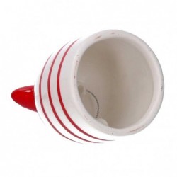 CAMPANA CERAMICA BIANCO RIGA ROSSO 12cm [9010146-30.jpg]