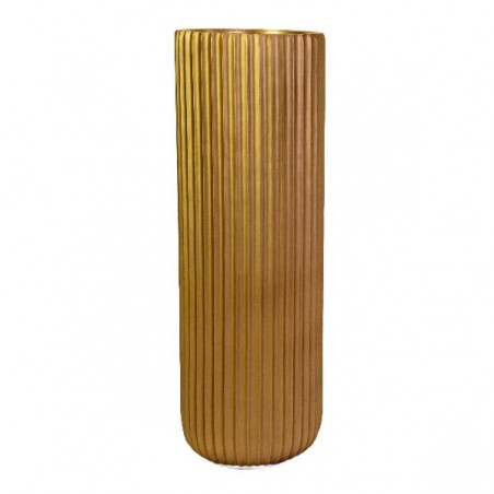 VASO RESINA ORO OPACO d.40cm h.120cm [9011118-00.jpg]