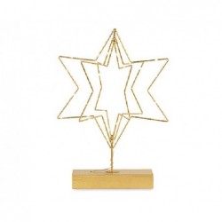 STELLA METAL 3D ORO C/LED+BASE APPOGGIO [TONO20625-00.jpg]