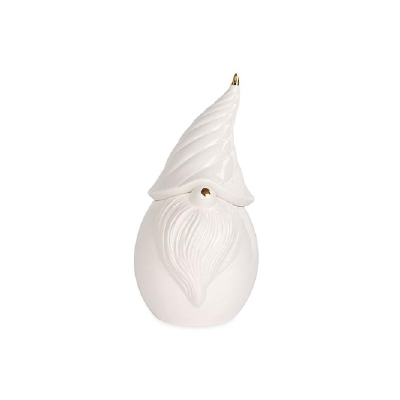 BABBO NATALE PORCELLANA BIANCO/ORO h17cm [TONO23674-00.jpg]