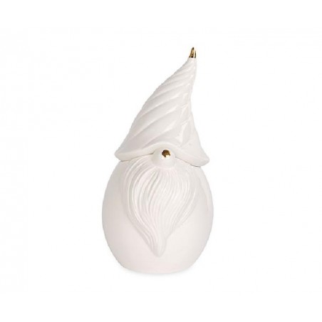 BABBO NATALE PORCELLANA BIANCO/ORO h17cm [TONO23674-00.jpg]