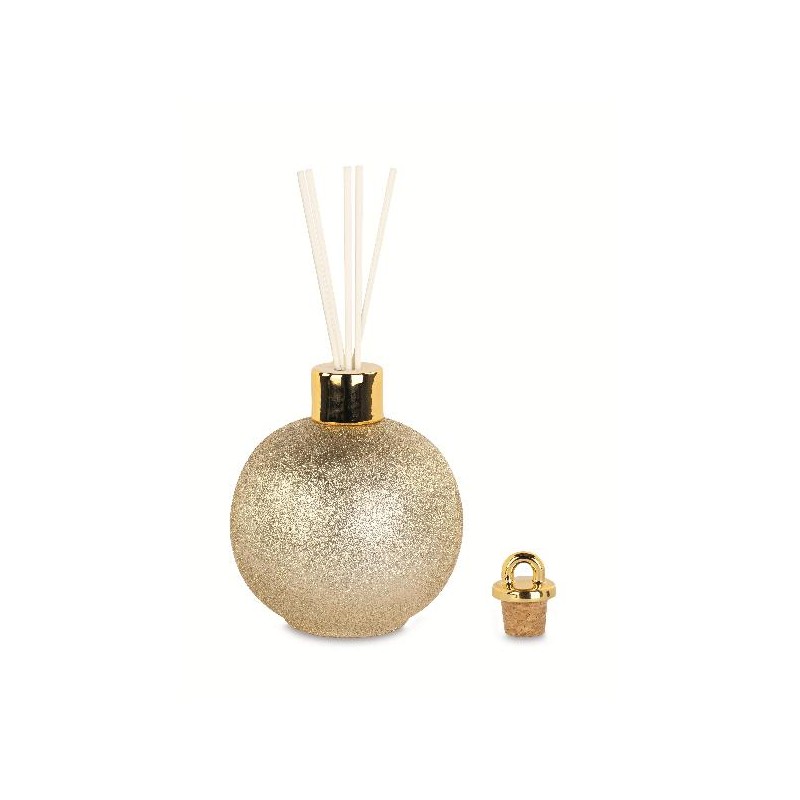 ---DIFFUSORE SFERA ORO GLITTER d.15cm IN SCATOLA REGALO CON PROFUMO 500ml [TONO945-00.jpg]