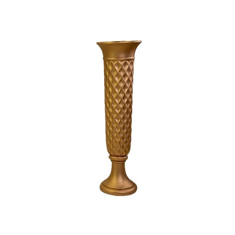 VASO RESINA ORO OPACO d.38cm h.130cm [9011119-00.jpg]