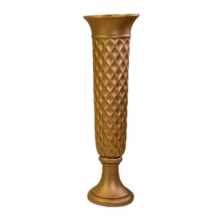 VASO RESINA ORO OPACO d.38cm h.130cm [9011119-00.jpg]
