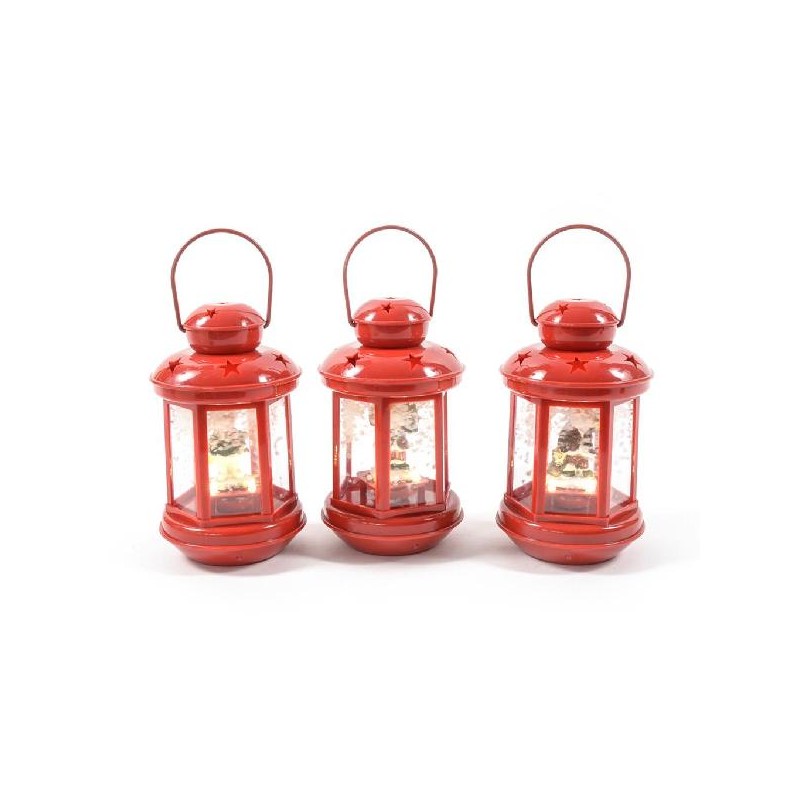 LANTERNA PLASTICA ROSSO NEVE e LUCI BABBO NATALE 11x11x18h 3sogg [9011228-00.jpg]