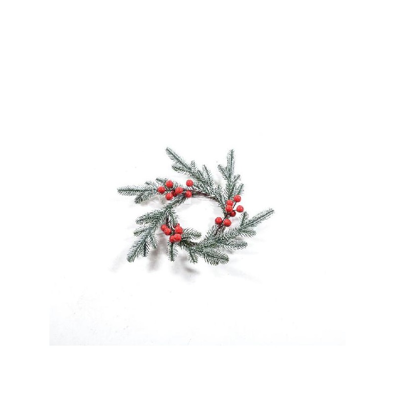 GIROCANDELA INNEVATO d.30cm BACCHE ROSSE [9011245-00.jpg]