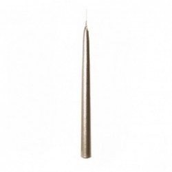 ---CANDELA CONICA CHAMPAGNE LUCIDO h.25c [0710052-00.jpg]