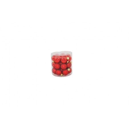--BOX 24 SFERE VETRO 3cm ROSSO LUC./OPAC [9011146-00.jpg]