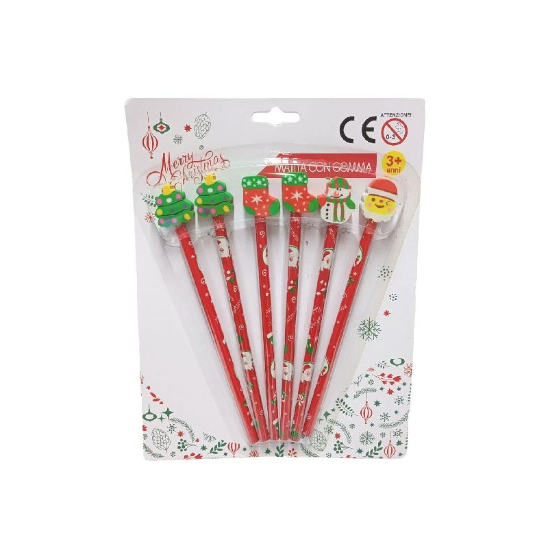 MATITA TOP NATALE BLISTER DA 6pz [1100200-00.jpg]