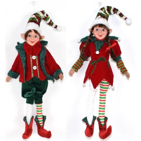 ---ELFO ABITO ROSSO/VERDE 48cm 2sogg [9015325-00.jpg]