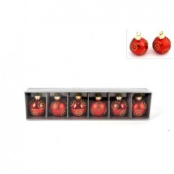 BOX 6 SFERE VETRO ROSSE 4cm SEGNAPOSTO [9011151-00.jpg]