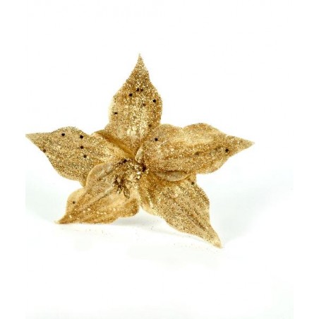 ---FIORE TESSUTO CHAMPAGNE GLITTER d.19c STELO h.25cm [9015008-00.jpg]