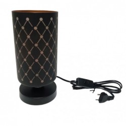 ---LAMPADA VETRO NERO h.26cm d.12cm 4sog ALIMENTAZIONE CORRENTE [9015410-00.jpg]